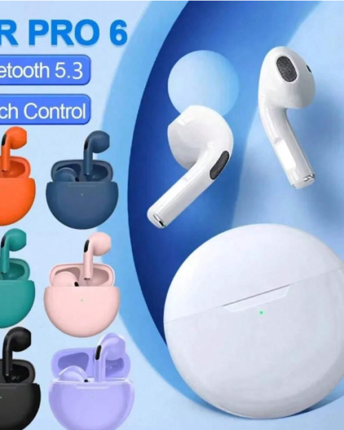 Fones de ouvido sem fio Air Pro 6 TWS com microfone Fones de ouvido Bluetooth