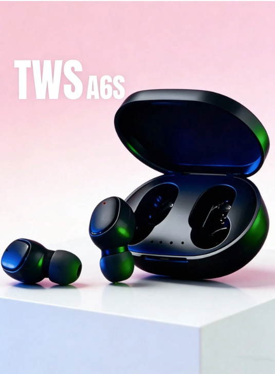 Fones de ouvido sem fio TWS A6S com Bluetooth 1 Fones de ouvido sem fio TWS A6S com Bluetooth