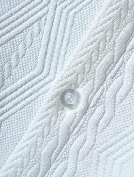 Camisa Manfinity CasualCool para homem com patchwork em cores contrastantes, fecho frontal com botões e manga curta. Estilo bloco de cores. - Image 3