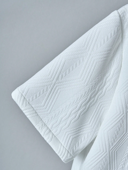 Camisa Manfinity CasualCool para homem com patchwork em cores contrastantes, fecho frontal com botões e manga curta. Estilo bloco de cores. - Image 4