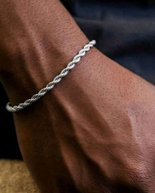 Pulseira Masculina de Aço Inoxidável Ajustável