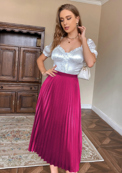 Saia plissada lisa Pariaura - Image 7