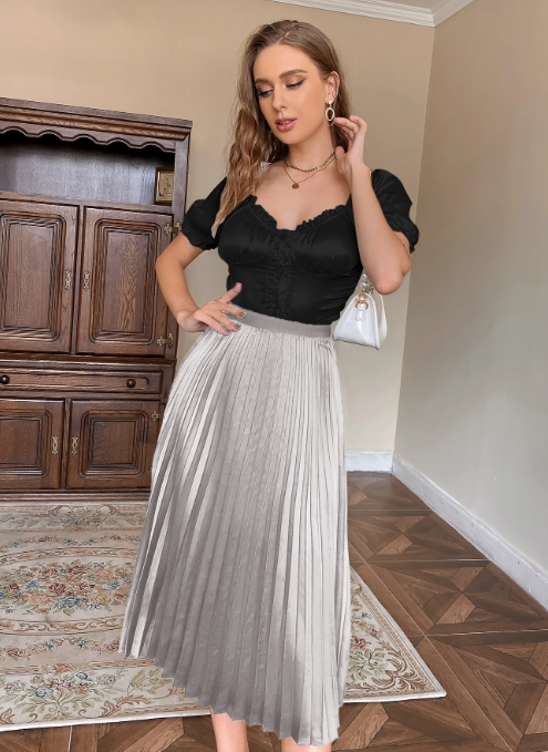 Saia plissada lisa Pariaura - Image 9