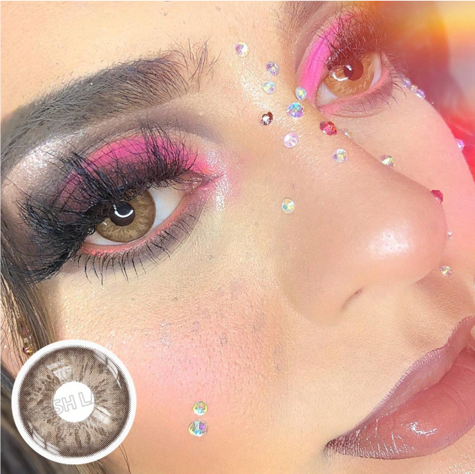 Lentes de contato coloridas Freshlady Subtle Color para estudantes, modelo Tequila Sunrise, descartáveis, para uso em 1 ano, ideais para fantasias de Halloween e cosplay. - Image 3