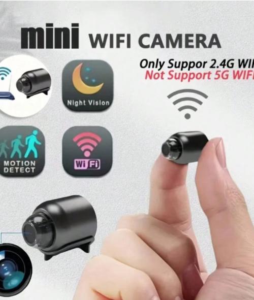 Mini Câmera HD WiFi com Gravador de Vídeo Sem Fio, Monitoramento Inteligente de Segurança Residencial para Crianças e Animais de Estimação, Câmera de Segurança Compacta e Portátil, Alimentada por USB - Monitoramento Gratuito, Companheira de Segurança Residencial para Pais e Donos de Animais de Estimação