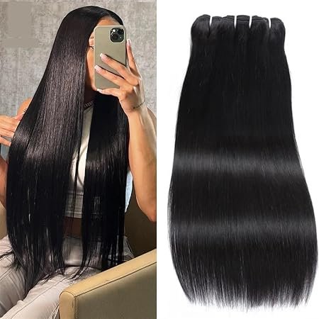 Feixes de cabelo humano vietnamita liso e preto SDD (Super Double Drawn) são altamente valorizados por sua extrema qualidade e volume uniforme da raiz às pontas.