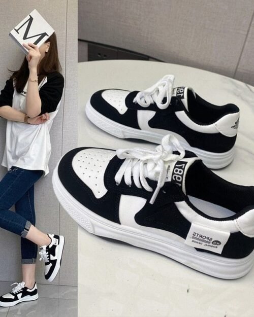 Tênis feminino branco de sola macia, modelo novo da primavera de 2026, item moderno e super popular para uso casual e esportivo.