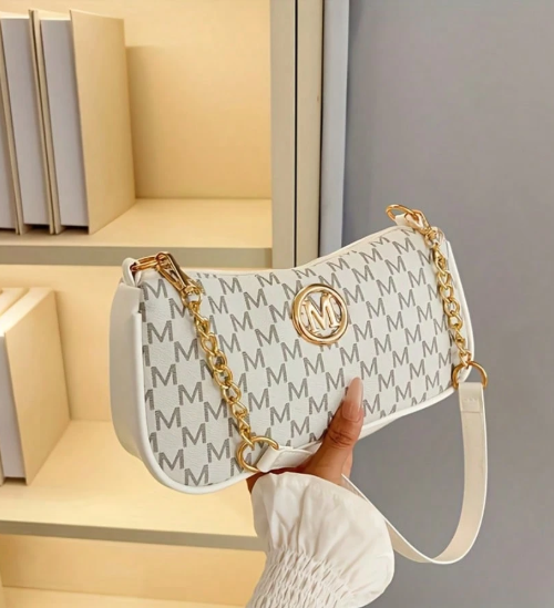 1 Bolsa Transversal Feminina Estilo Retrô Francês, Nova, Pequena, Quadrada, com Estampa de Letras