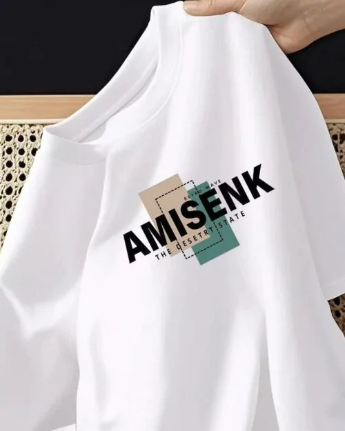 Camiseta de manga curta, folgada, moderna e versátil para o verão; camiseta masculina de manga curta, estilo estudante.